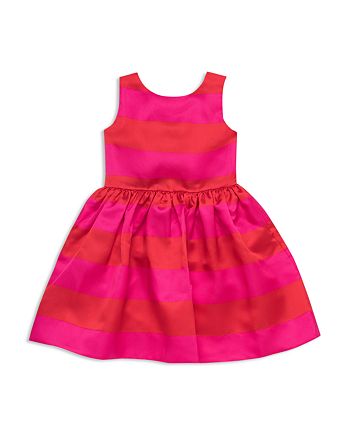 Kate Spade New York Girls Striped Satin Carolyn Dress Big Kid