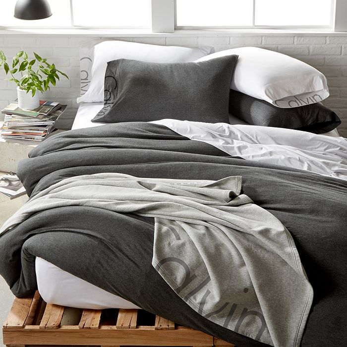 Calvin Klein Modern Cotton Jersey Body Solid Bedding Collection |  Bloomingdale's