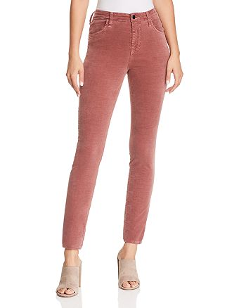 J Brand Maria Skinny Velvet Jeans in Warm Sable | Bloomingdale's