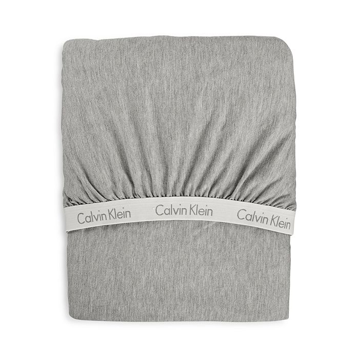 Calvin Klein Modern Cotton Jersey Body Solid Fitted Sheet, Twin