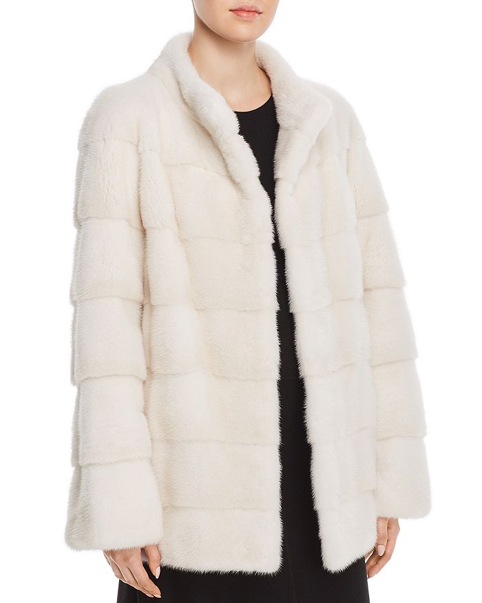 Maximilian Furs Short Mink Fur Coat- 100% Exclusive In Pearl