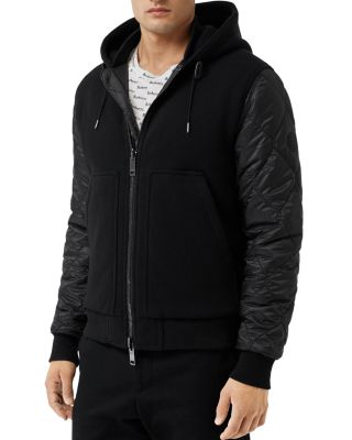 Burberry diamond-quilted hooded coat - Black