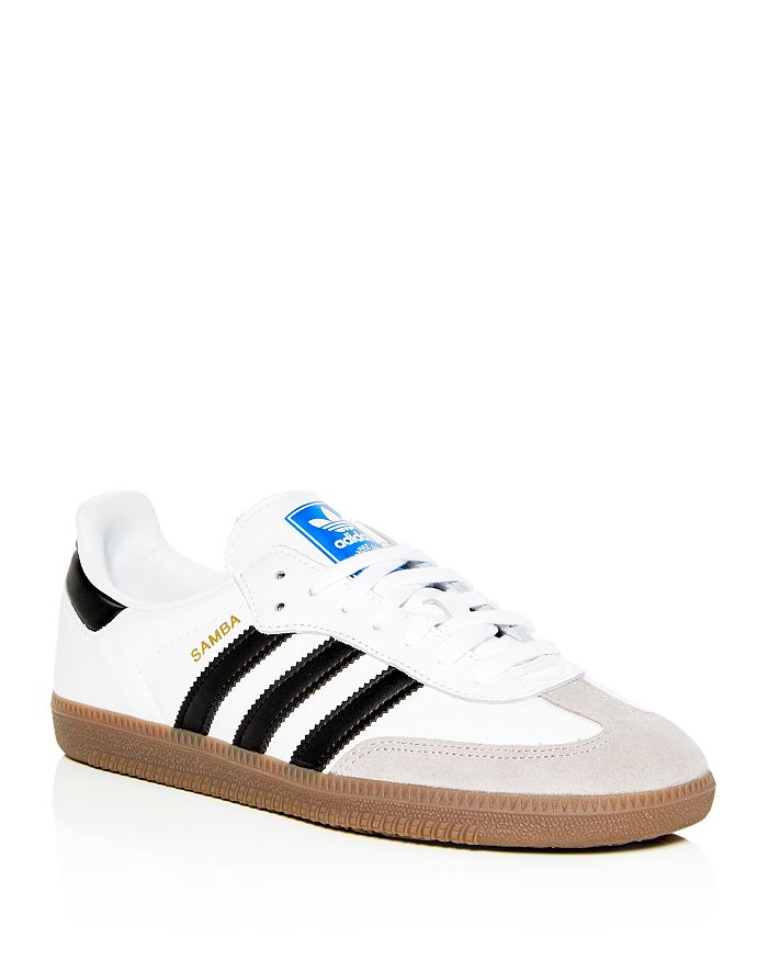 Adidas Originals Men's Samba Og Leather Lace-up Sneakers In Cloud White