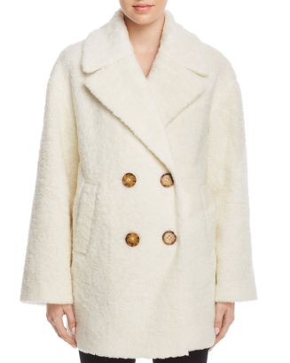 kate spade new york Teddy Faux Fur Coat | Bloomingdale's