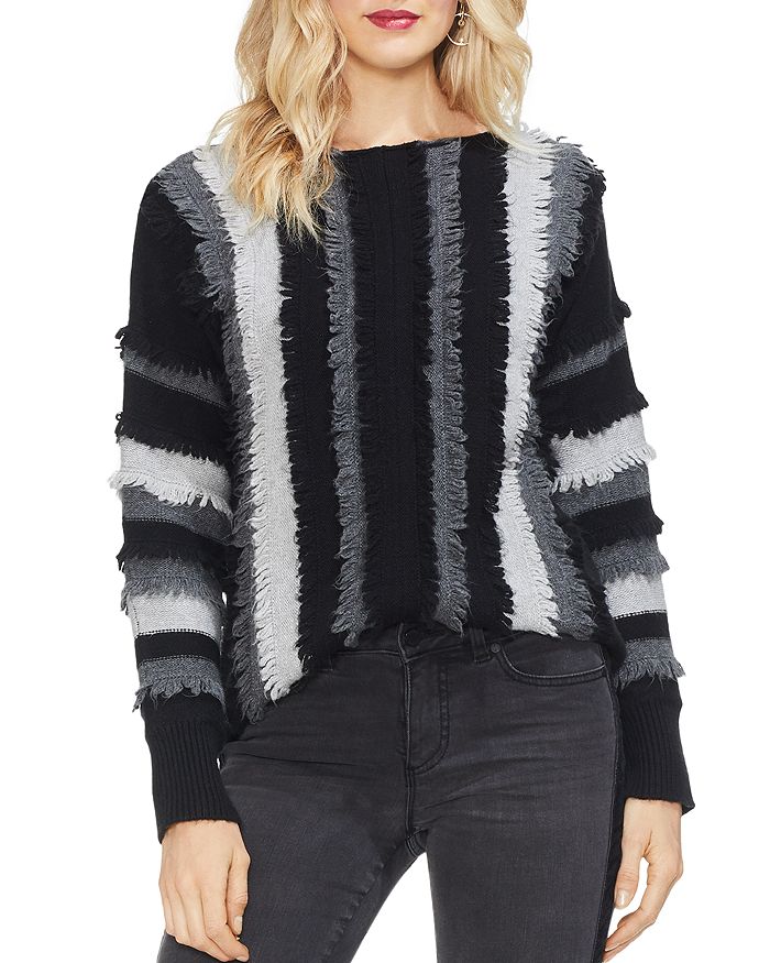 Color block new arrivals fringe sweater