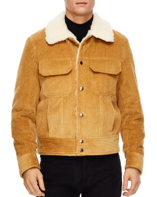 corduroy and faux shearling trucker jacket