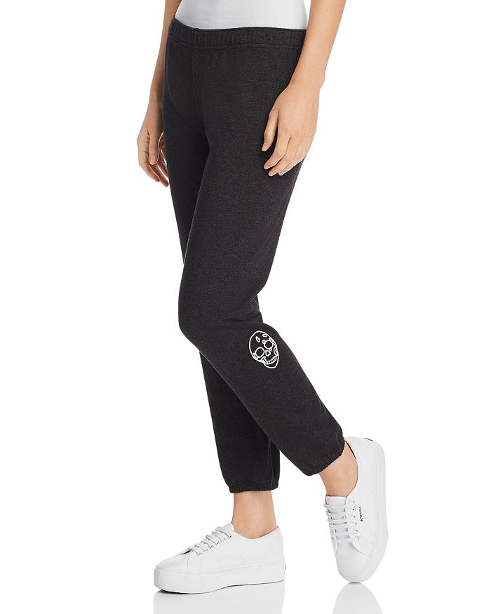 Monrow Skull Embroidered Sweatpants Bloomingdale s