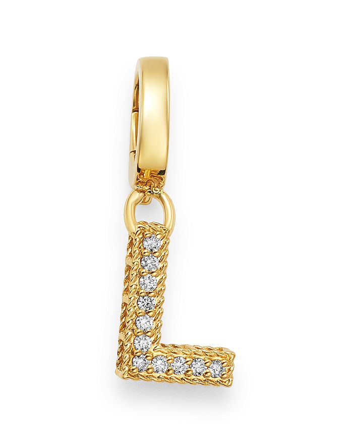 Roberto Coin 18k Yellow Gold Diamond Initial Charm In L/gold