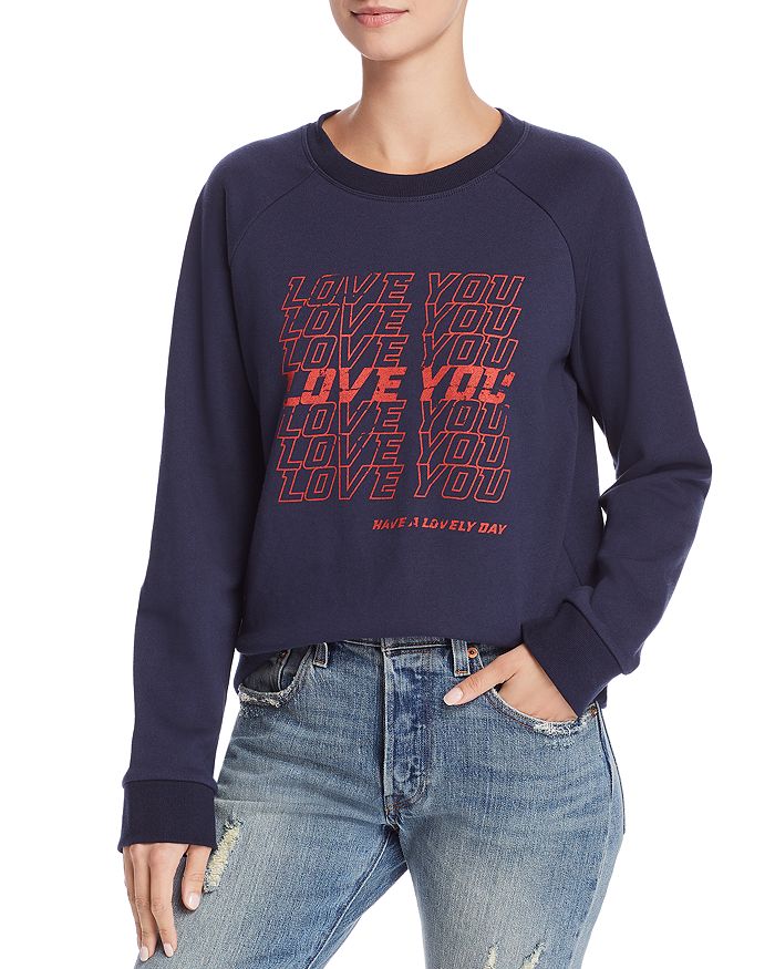 Rebecca minkoff love sweatshirt new arrivals