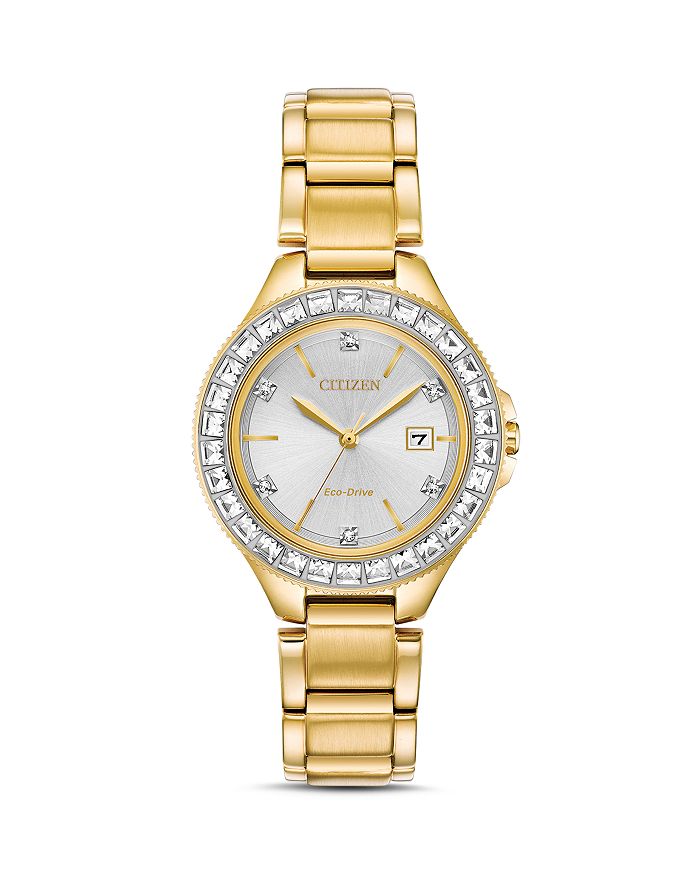 Citizen CRYSTAL ECO-DRIVE GOLD-TONE WATCH, 31MM