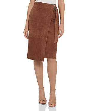 REISS MILLY SUEDE WRAP SKIRT,28302912