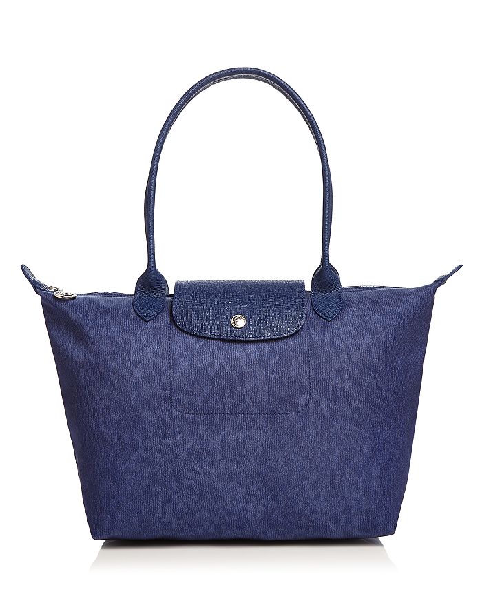 Crossbody bag Longchamp Navy in Denim - Jeans - 32380414