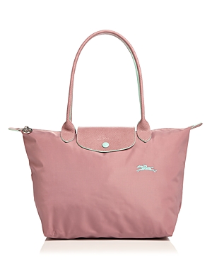 Longchamp Le Pliage Club Small Shoulder Tote In Antique Pink/silver