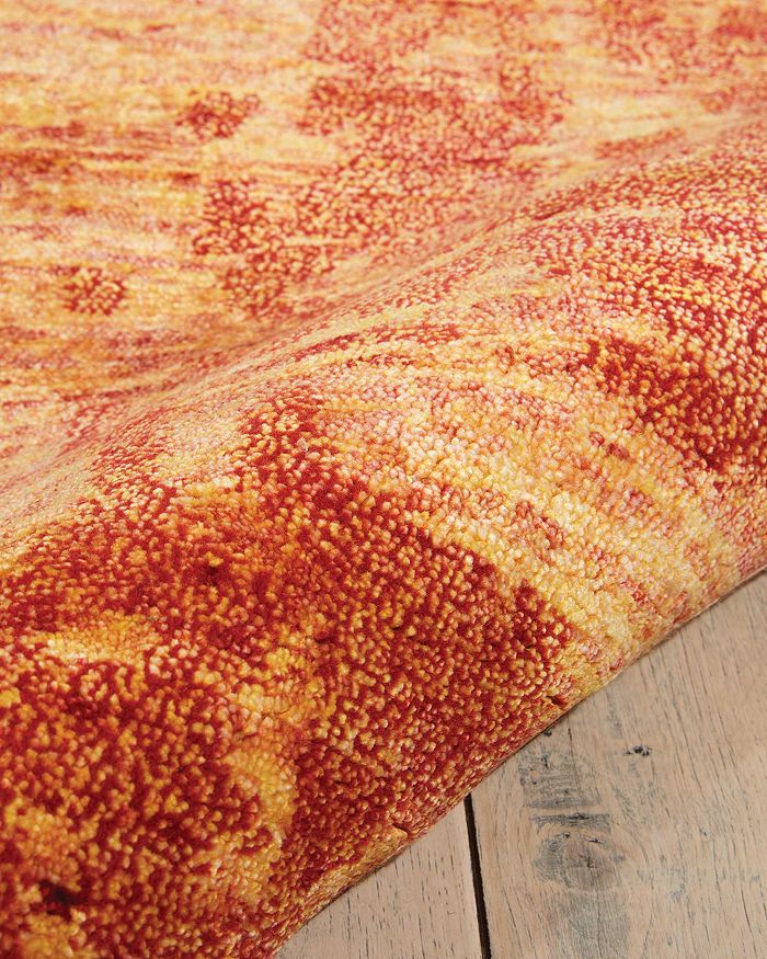 Nourison Silk Shadows Sha10 Area Rug, 2'3 X 8' In Flame