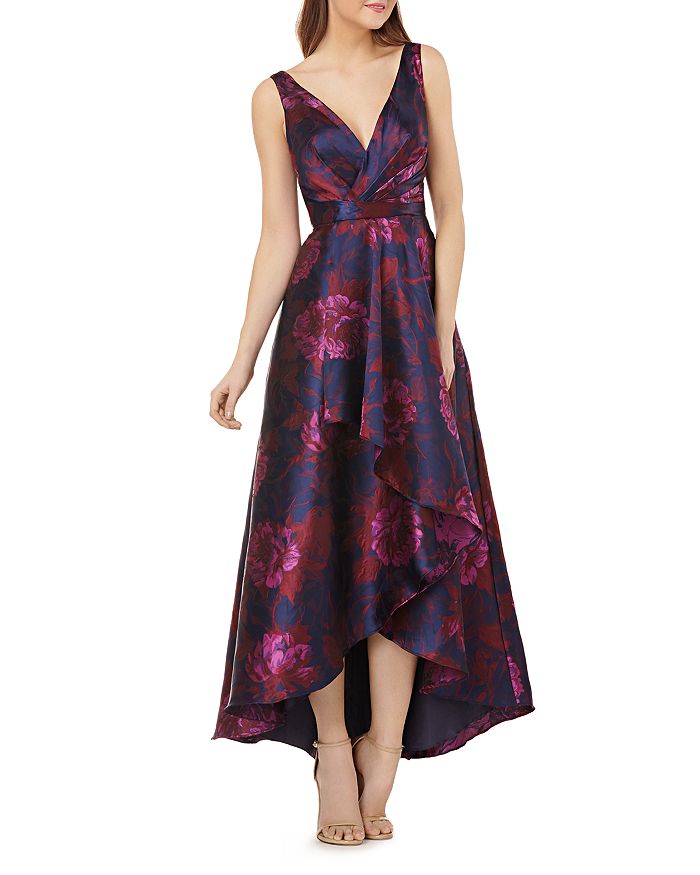 Carmen Marc Valvo Infusion High/Low Floral Ball Gown | Bloomingdale's