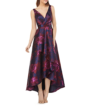 CARMEN MARC VALVO INFUSION HIGH/LOW FLORAL BALL GOWN,661800