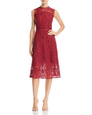 aqua lace midi dress