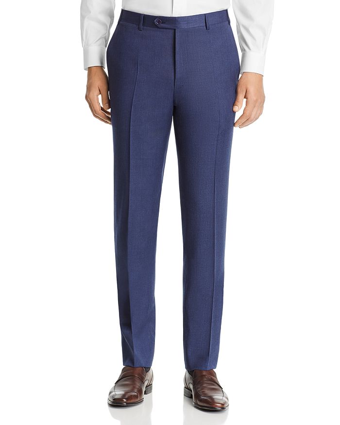 Canali - Siena M&eacute;lange Twill Solid Classic Fit Dress Pants