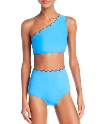 scalloped high waisted swimsuit