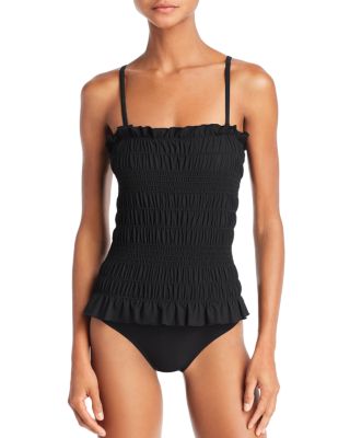 smocked swim top