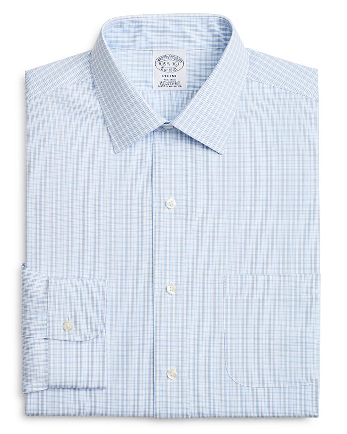 Brooks Brothers Triple-Check Classic Fit Dress Shirt | Bloomingdale's