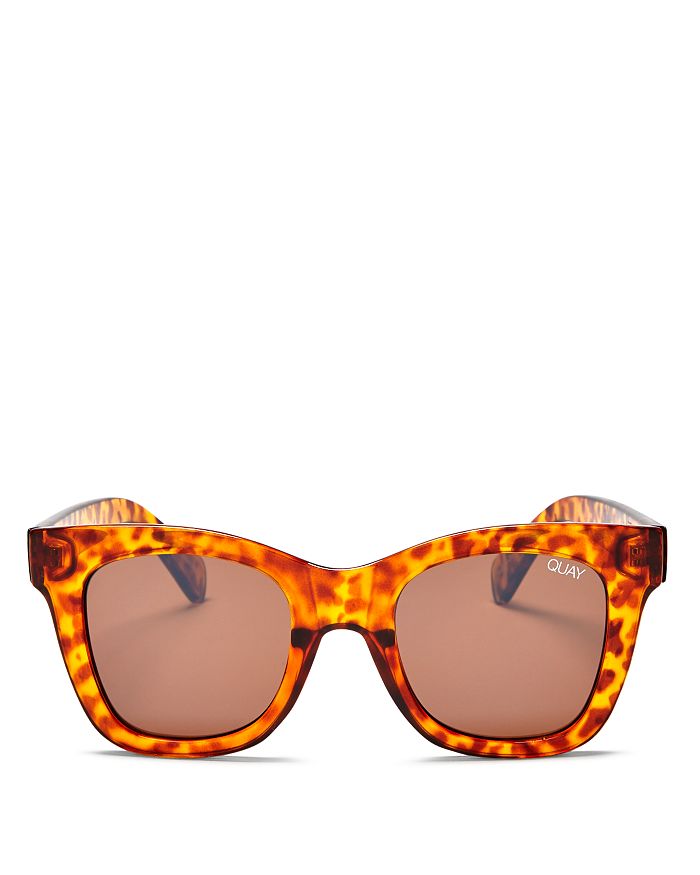Quay Women's After Hours Square Sunglasses, 57mm In Orange Tortoise/brown