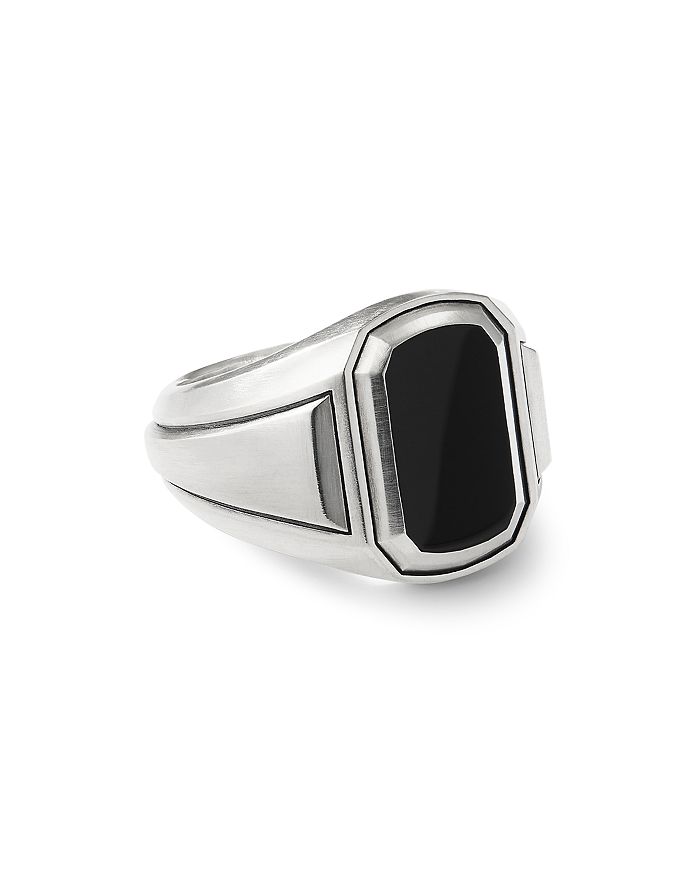 David Yurman - Deco Signet Ring with Black Onyx
