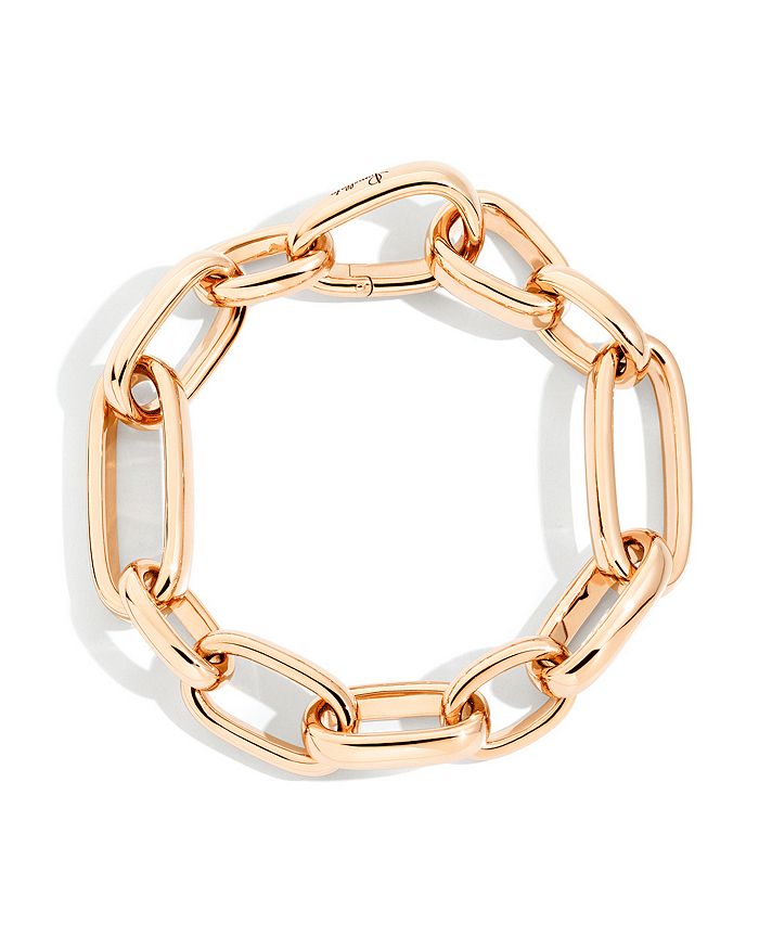 Shop Pomellato 18k Rose Gold Iconica Slim Chain Link Bracelet