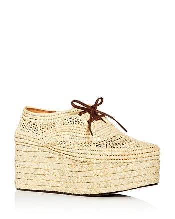 Clergerie Women s Pollux Woven Platform Wedge Oxfords Clergerie Women s Pollux Woven Platform Wedge Oxfords