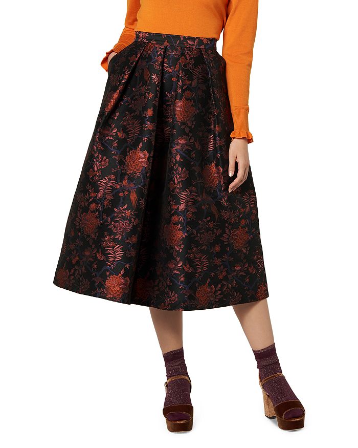 L.K.Bennett Delysia Floral Jacquard Midi Skirt Bloomingdale s