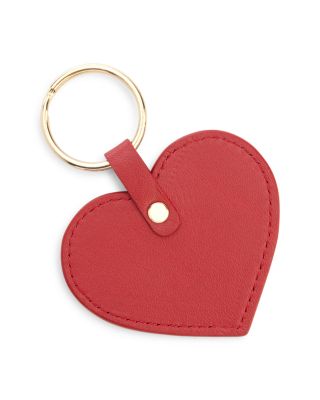 Leather Heart Keychain Charm