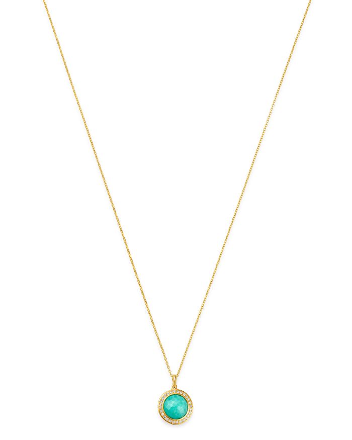 IPPOLITA 18K Yellow Gold Lollipop Turquoise Mini Pendant Necklace with ...