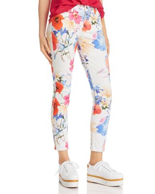 All Mankind Printed Ankle Skinny Jeans 