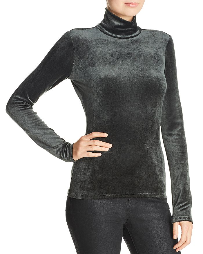 Theory Velour Turtleneck Top Bloomingdale s