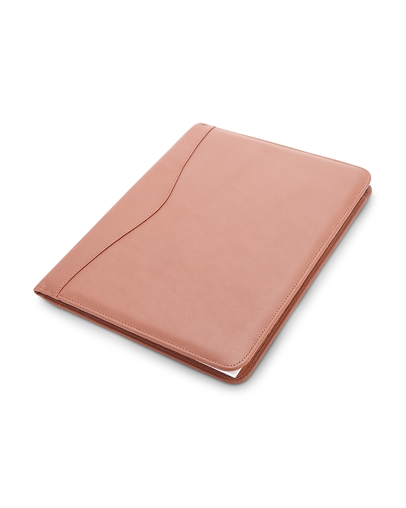 Royce New York Leather Suede-lined Writing Portfolio In Tan