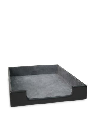 Leather Desktop Letter Tray Organizer