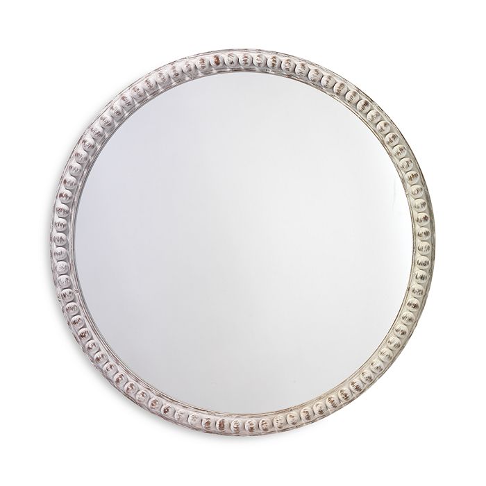 Shop Jamie Young Audrey Beaded Mirror In White Wood