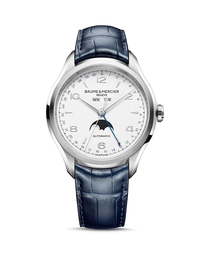 Baume & Mercier Clifton Watch, 43mm In White/blue