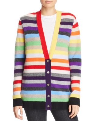 Madeleine Thompson - Rainbow-Stripe Cashmere Cardigan