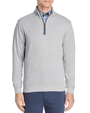 Johnnie-o Sully Quarter-zip Pullover In Light Gray
