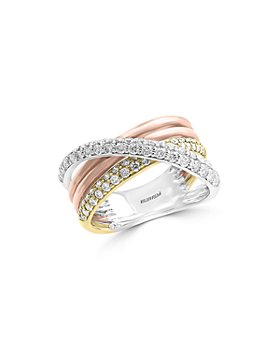 Bloomingdale's - Diamond Crossover Ring in 14K White, Yellow & Rose Gold, 0.80 ct. t.w. - 100% Exclusive