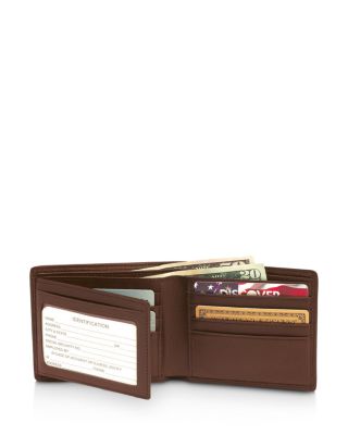 Leather RFID-Blocking ID Flap Bifold Wallet
