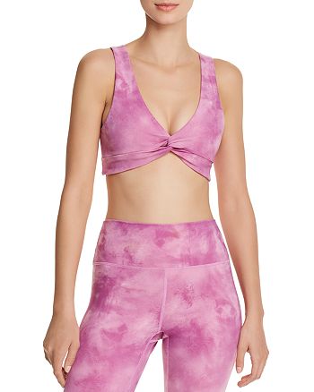 Spiritual Gangster Twist Front Tie Dye Sports Bra Bloomingdale S