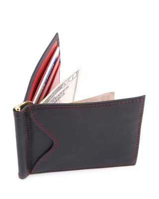 Leather RFID-Blocking Money Clip Wallet