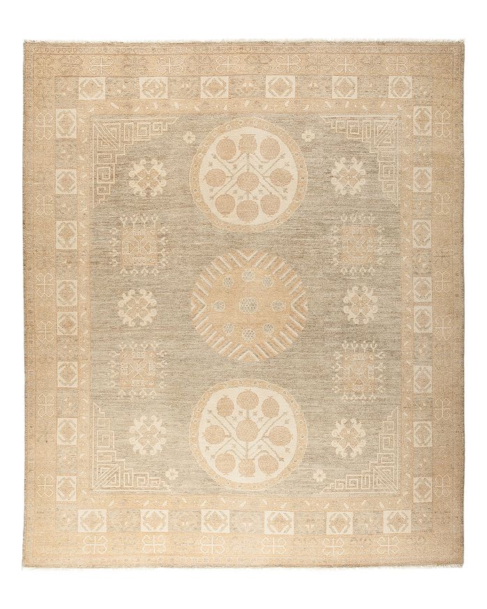 Bloomingdale's Solo Rugs Khotan Lunar Hand-knotted Area Rug, 8'1 X 9'7 In Brown