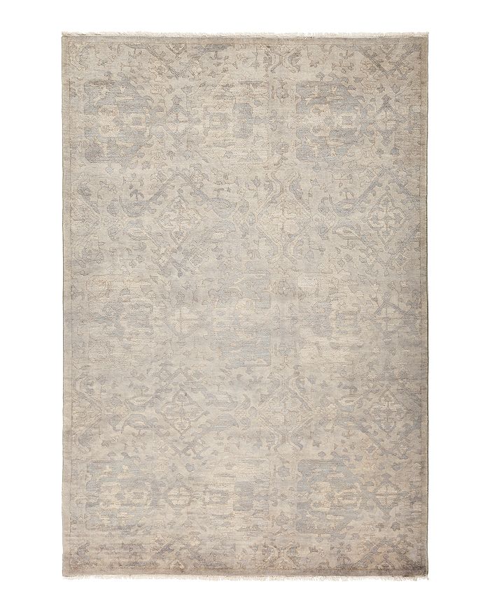 Bloomingdale's Vibrance Collection Vita Hand-knotted Area Rug, 6'1 X 8'10 In Grey