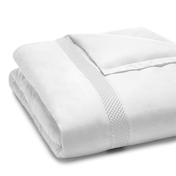 Hudson Park Collection 500tc Embroidered Geo Duvet Cover, Twin - 100% Exclusive In White