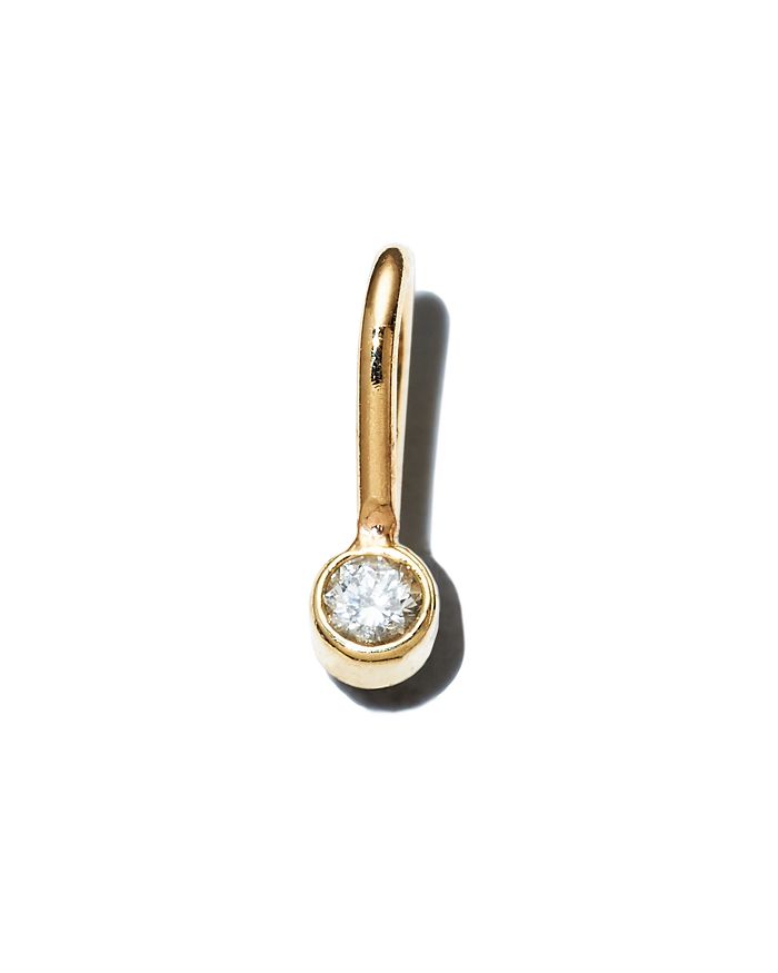 Zoë Chicco 14k Yellow Gold Diamond Bezel Charm In White/gold