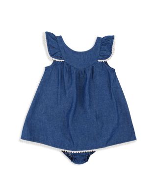 7 For All Mankind - Girls' Fluttered Chambray Dress & Bloomers - Baby