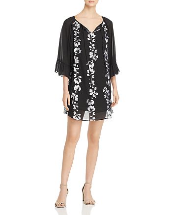 Jonathan Martin Floral Sheer Sleeve Dress Bloomingdale S